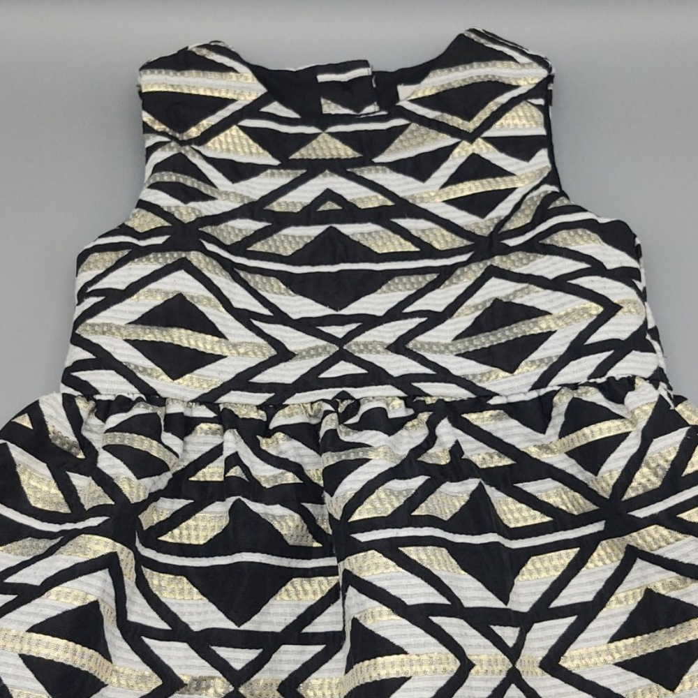Crazy 8 Black/Cream/Gold Holiday Dress Sz. 3